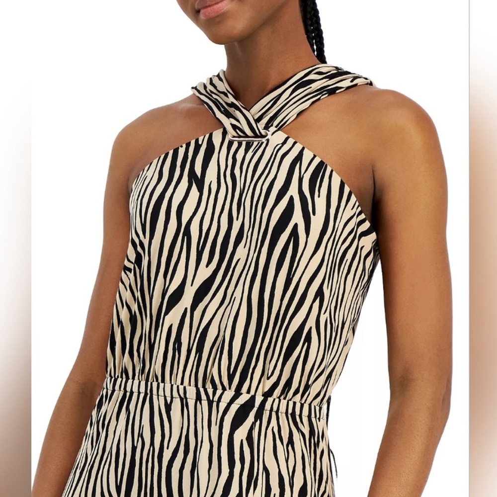 NWT I.N.C. INTERNATIONAL CONCEPTS Printed Halter Maxi Dress Size M